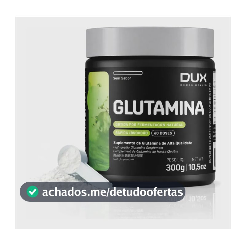 Suplemento Dux Nutrition Glutamina en pó sabor sem sabor x 300g