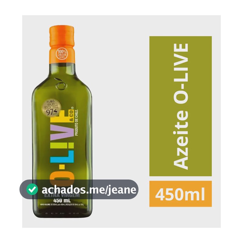 Azeite De Oliva Extra Virgem O-live 450ml