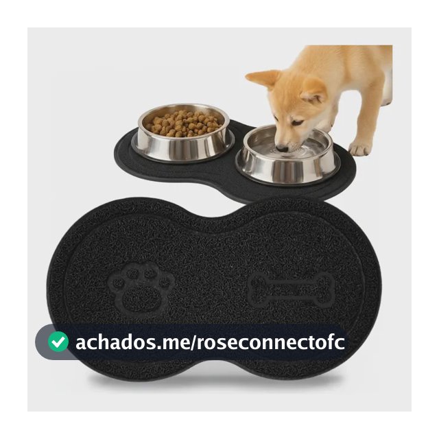 Tapete Pet Comedouro Para Gato E Cães  De Água Ração Comida