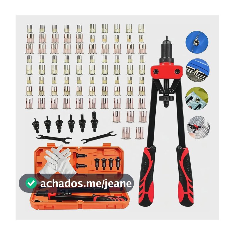 Rebitador Manual De Rosca Com Alavanca Até M3- M10 90pcs