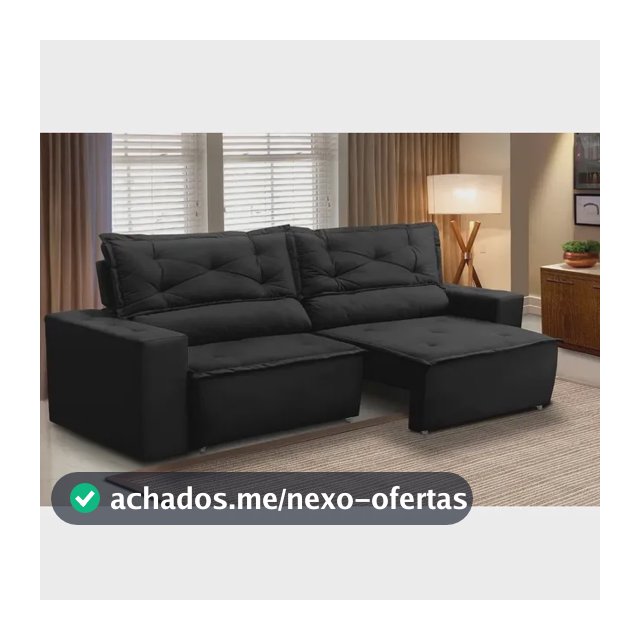 Sofá Retrátil Reclinável 2 Lugares Molas 1,50m Livia Suede