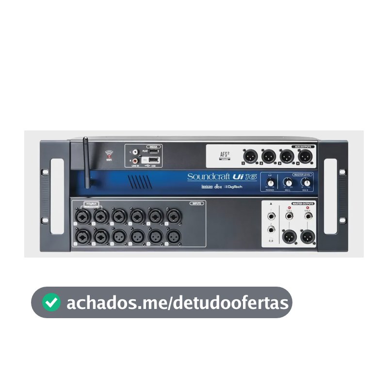 Mesa De Som Digital 16 Canais Soundcraft Ui-16 - Wireless 127/220v