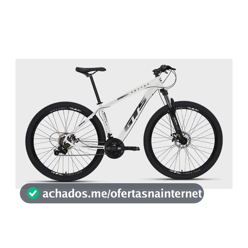Bicicleta Aro 29 Gts Dexter 24 Marchas Freio A Disco Cor Branco Com Preto Tamanho Do Quadro 17
