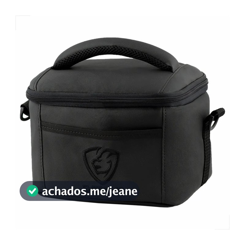 Lancheira térmica Everbags Fit-lancheira 7L em tecido emborrachado Preto