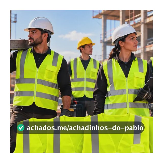 Kit 5 Colete Sinalizador Epi Obra Segurança Refletivo Faixa Amarelo G