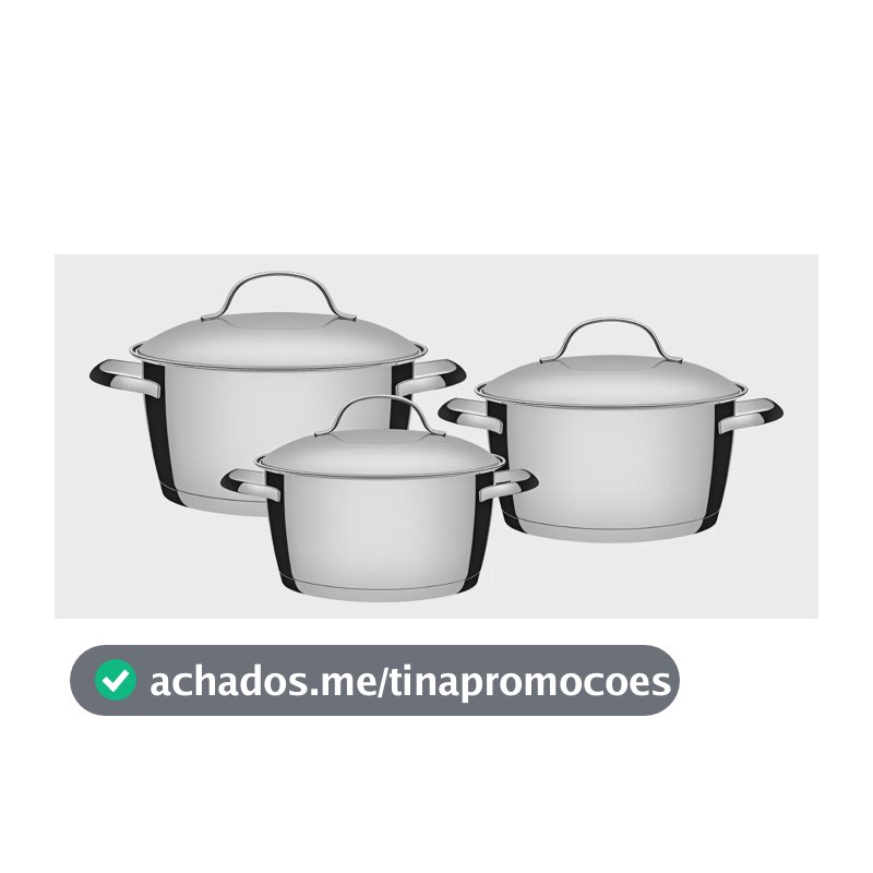 Jogo de Panelas Tramontina Allegra 3 peças Inox 65660/220
