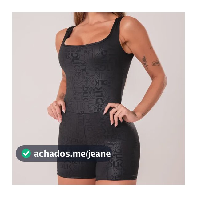 Macaquinho Fitness Feminino Com Decote Quadrado Reflections