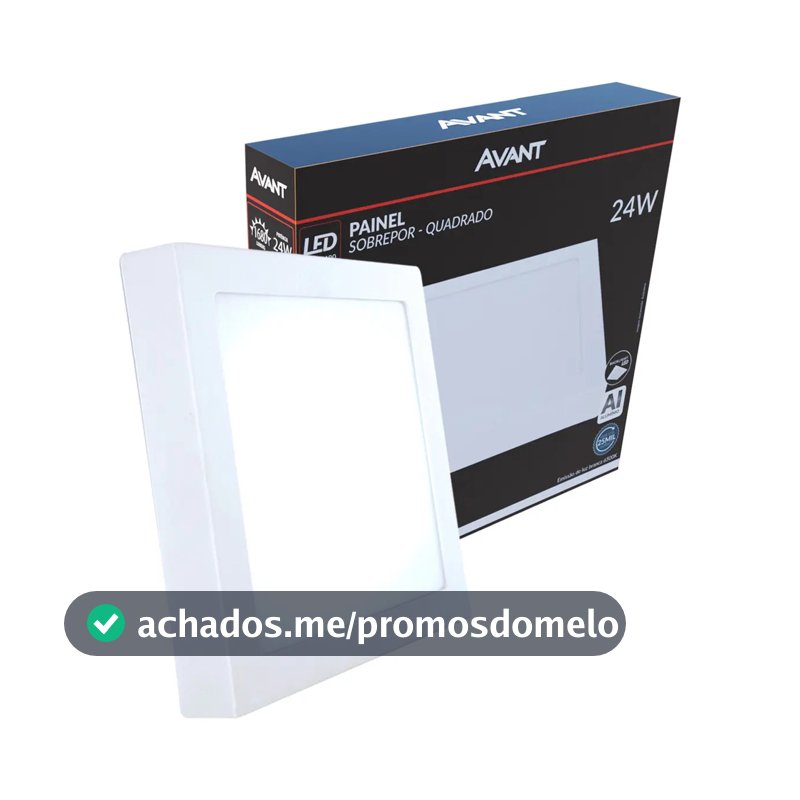 Avant Plafon Led Sobrepor 127/220v Branco 29X29