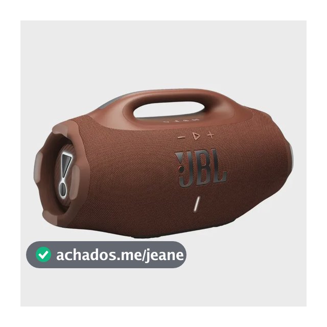 Caixa de Som JBL Boombox 4 Bluetooth Som JBL Pro Com AI Sound Boost Graves Personalizáveis Bateria 34h IP68 Áudio Lossless – Marrom