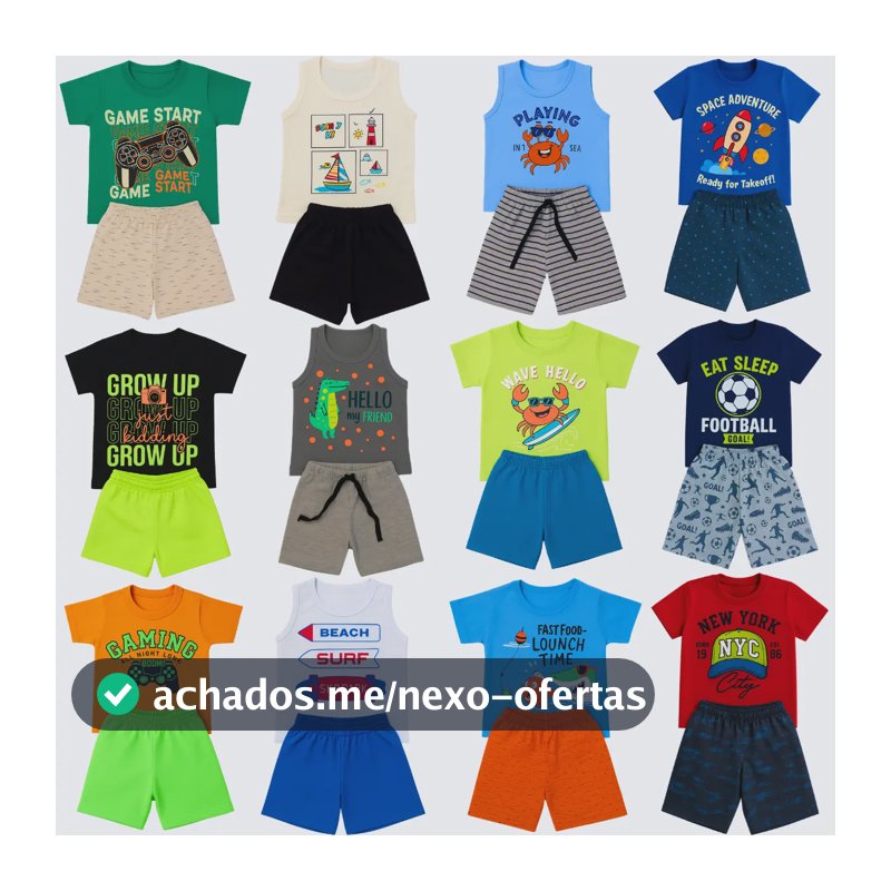 Kit 10 Peças De Roupa Conjunto Infantil Menino Dia A Dia