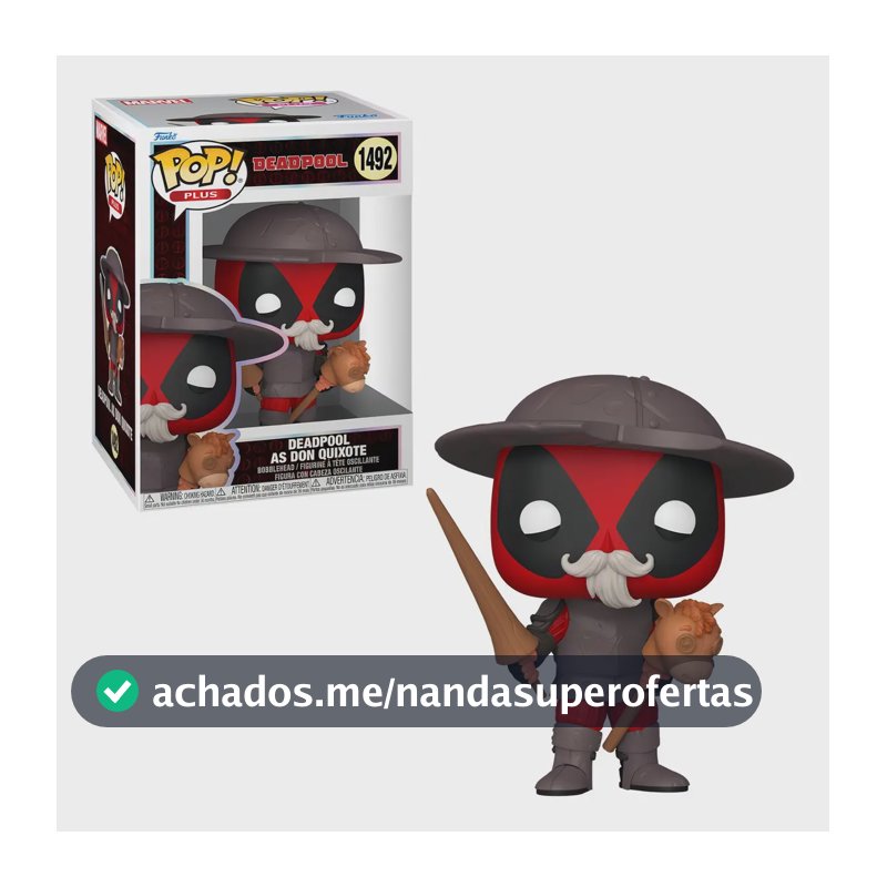 Boneco Funko Pop! Deadpool Literaruta Clássica - Don Quixote