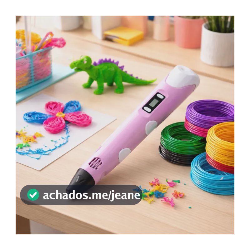 Caneta 3d Infantil Impressora + Refil Filamento 9m + Usb
