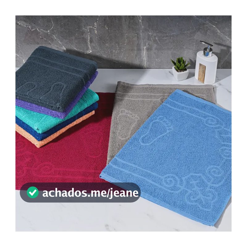 05 Tapetes P/ Banheiro Toalha D Piso Atoalhado Pezinho Lisbo Sortidas