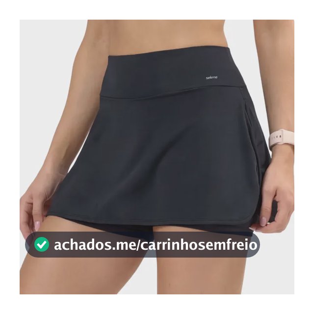 Short Saia Academia Beach Tennis Zero Transparência Selene