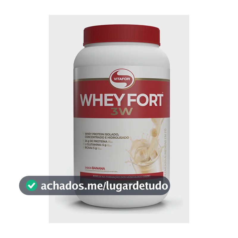 Whey Fort 3w Banana 900g Vitafor Banana