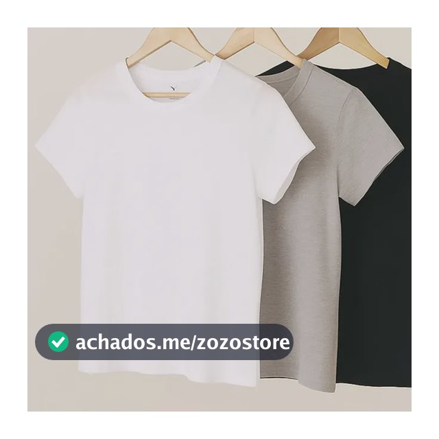 Kit Com 3 Camisetas Femininas Básicas Baby Look Hering