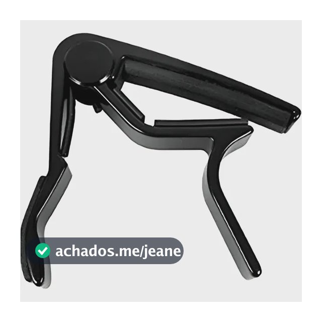 Capotraste Braçadeira Guitarra E Violão Aço E Nylon Preto