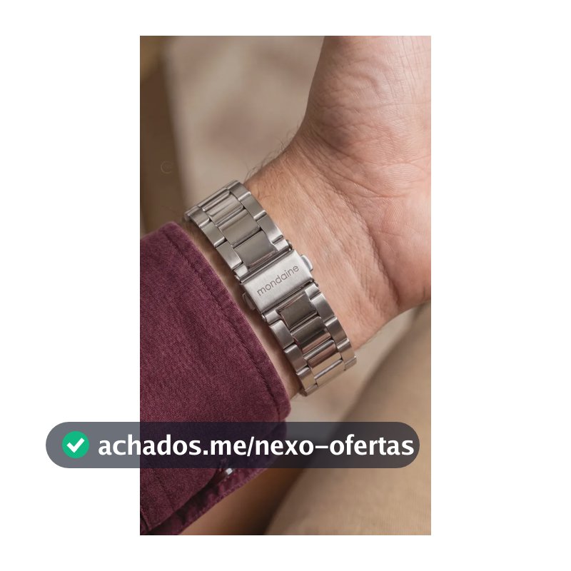 Relógio De Pulso Mondaine 32549g0mvne1 Com Corria De Aço Inoxidável Cor Prateado - Fondo Marrom