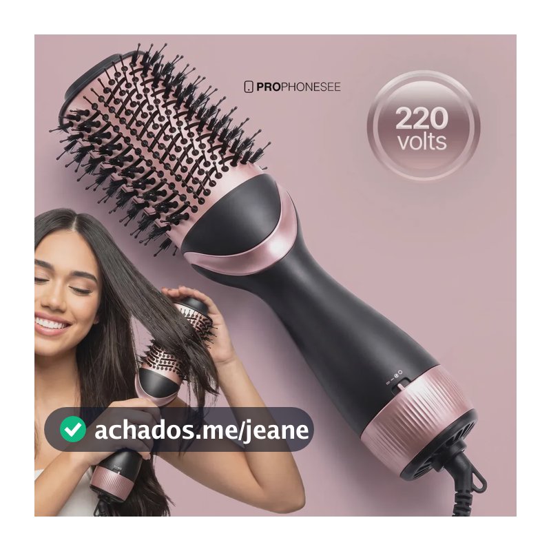 Escova Secadora Elétrica Profissional Que Alisa Modela E Seca Cabelos Com Cerdas Mistas E Ions Negativos Anti Frizz Quente Com Fio 360 Cabo Rotativo Calor Infravermelho Secador Alisadora Modeladora