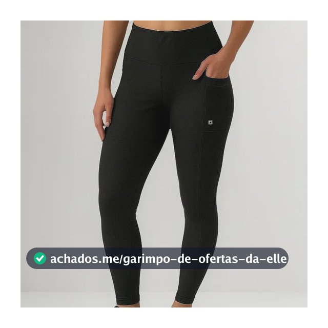 Calça Legging Ciclico Feminina Cós Alto Com Bolsos