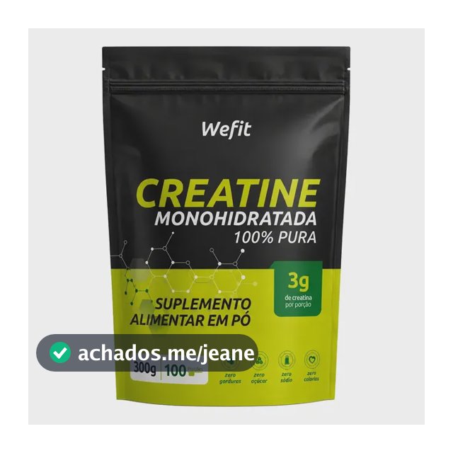 Creatine Monohidratada Refil 300g Wefit Sem Sabor