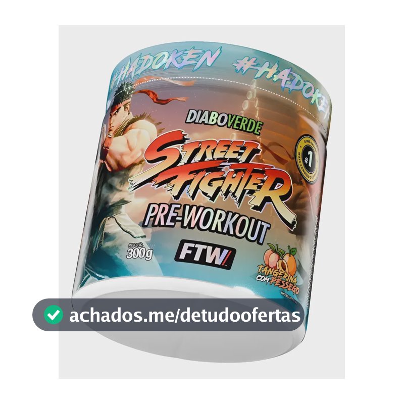 Pré Treino Dv Street Fighter 300g Tangerina C/ Pêssego -ftw Tangerina C/ Pêssego