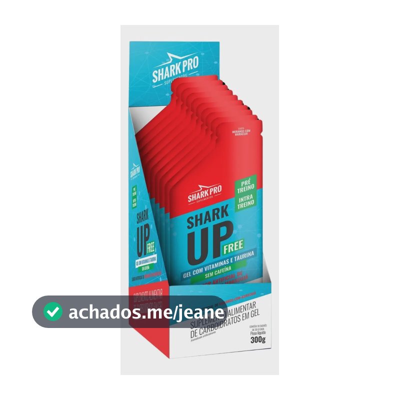 Shark-up Free 10 Unidades 300g Shark Pro Morango/maracujá Sabor Morango Com Maracujá Morango Com Maracujá