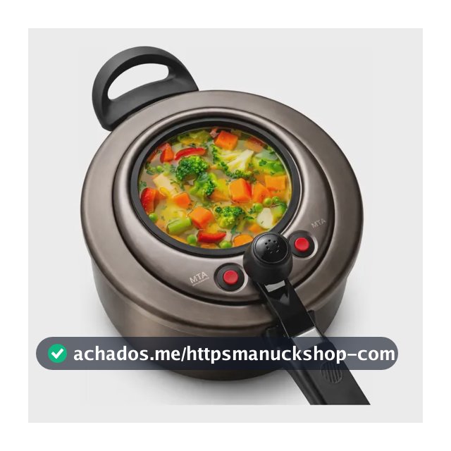 Panela De Pressão 4,5 L Com Visor Antiaderente Mta Grafite