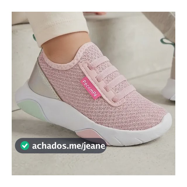 Tenis Infantil Rosa Menina Leve Calce Fácil Respirável Macio