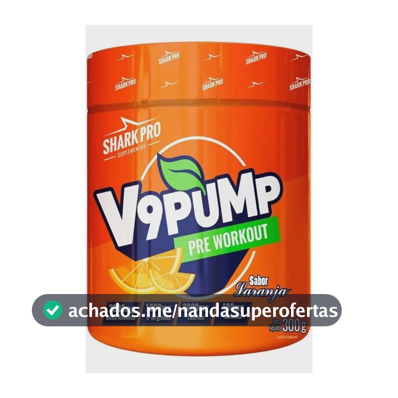 Suplemento em pó Shark Pro Techfun V9 Pump sabor Refrigerante de laranja x 300g