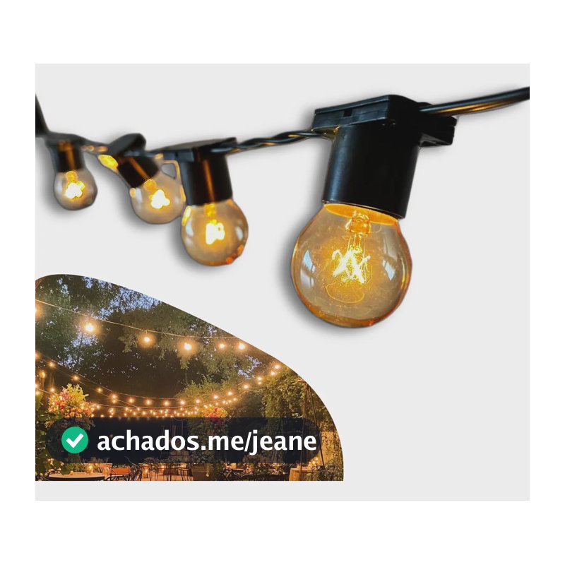 D Densen 40m Varal De Luzes Festão Com 40 Lâmpadas Inclusas Decorativa Varal Luz De Pisca Pisca Iluminação Lâmpada Cordão Varal Luzes Natal Decoração Prova D'água