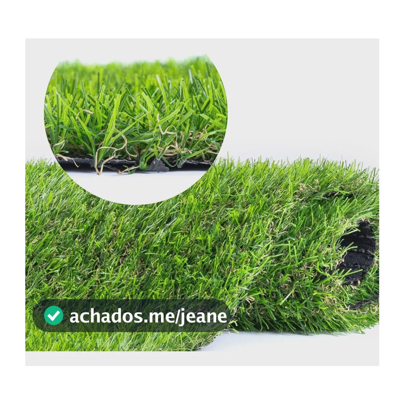 Grama Sintética 30mm Semelhante Natural Bicolor Soft - 22m2  Verde