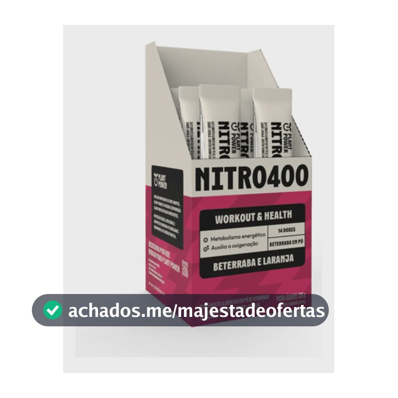 Sachê Energético Fitness Beterraba Laranja Plant Power 126g 14 Porções