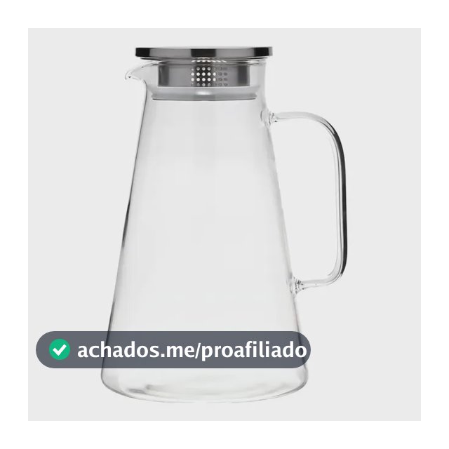 Jarra De Vidro Borossilicato Com Tampa De Inox 1,8 Litros