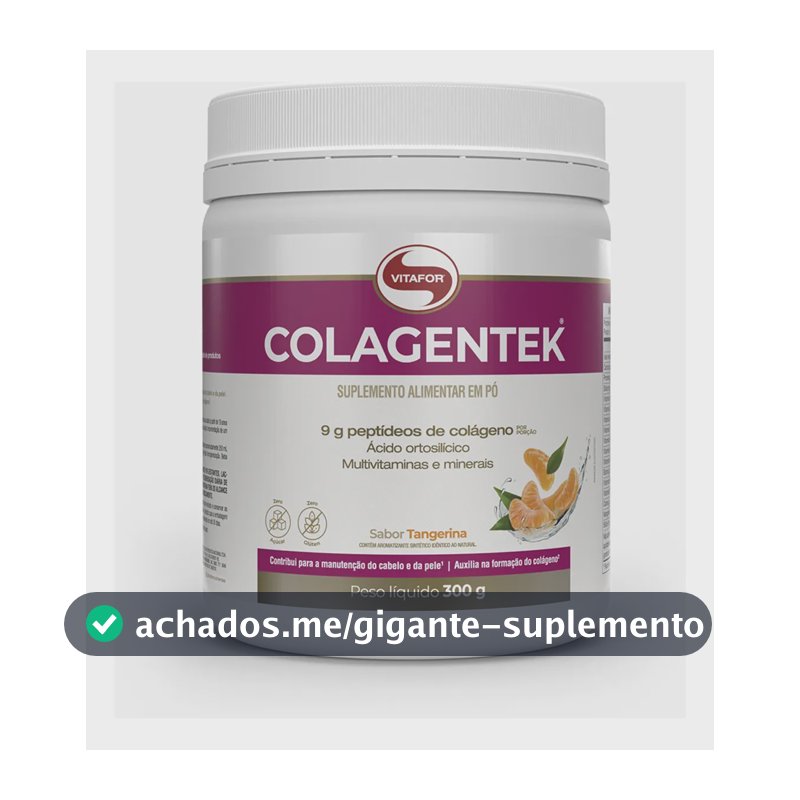 Suplemento alimentar Colagentek Tangerina 300g Vitafor