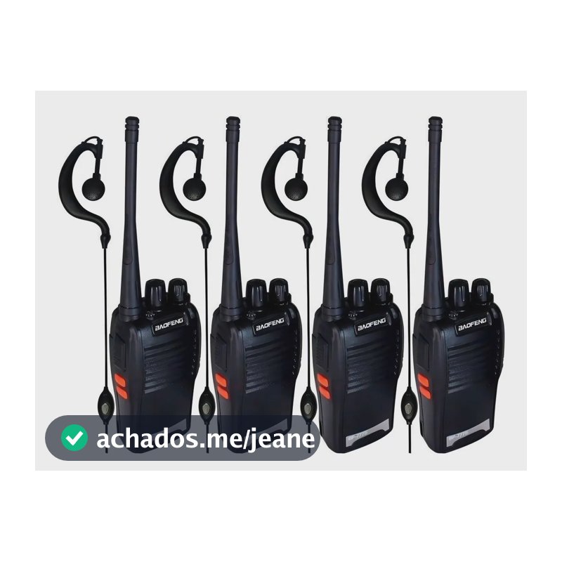 Kit 4 Radio Comunicador 777s Profissional Ht Uhf 16 Canais Preto Uhf 400-470 Mhz Estary Shop
