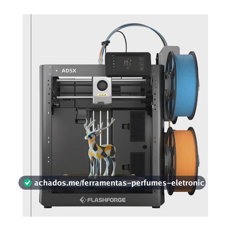 Impressora 3D Flashforge Ad5x Preto Fdm Multimaterial Filamento 1.75mm