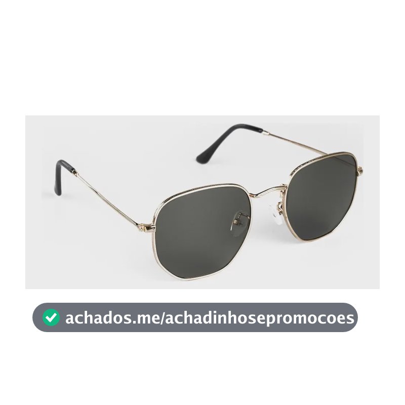 Óculos De Sol Saint Germain Dourado Harbor Aviador Uv400 Lente Preto Desenho Espelho