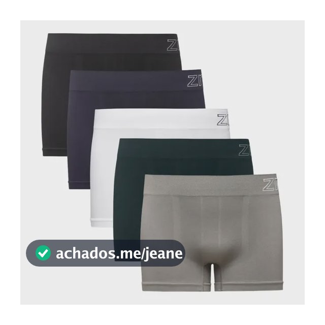 Kit 5 Cuecas Boxer Em Poliamida Sem Costura Zee Rucci
