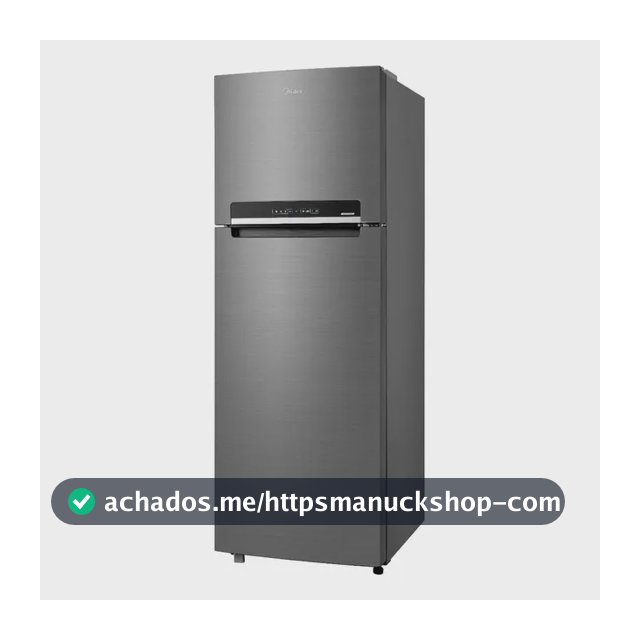 Geladeira com freezer inverter Midea Frost Free Duplex MDRT533EVD461 con capacidad de 394L inox
