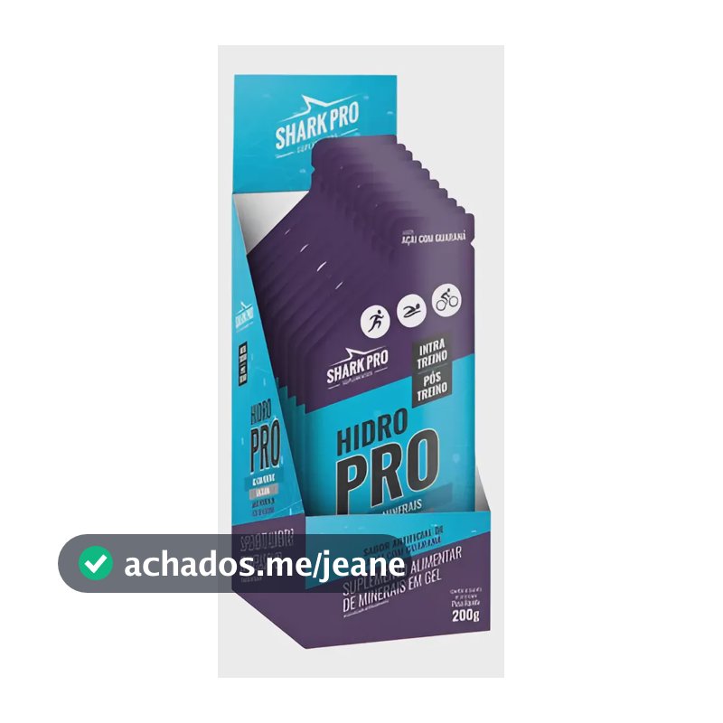 Suplemento Esportivo Hidro Pro Gel de Açaí Com Guaraná - Shark Pro