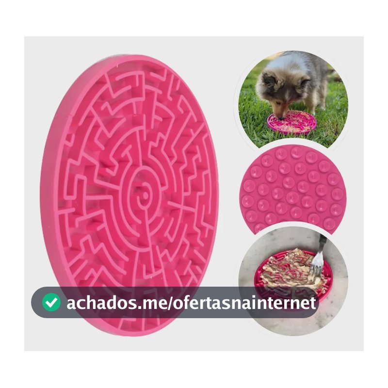Labirinto Tapete De Lamber Cães Pet Games Medio Pink