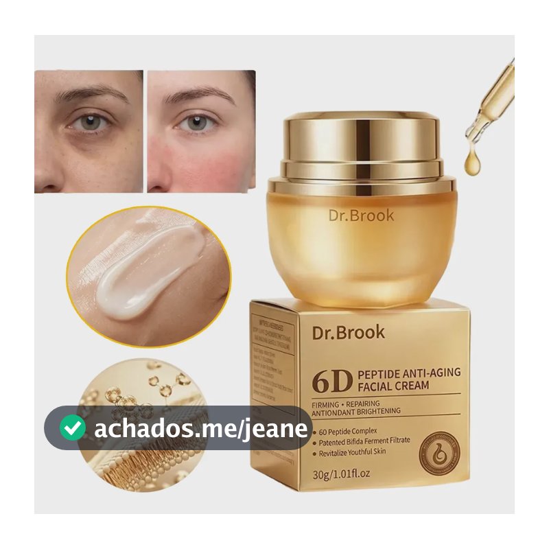 Creme Para Rugas Linhas Finas 6D Peptídeo Creme Facial Anti-idade Anti Rugas com Efeito Lifting Firmeza Diurno Noturno 30g