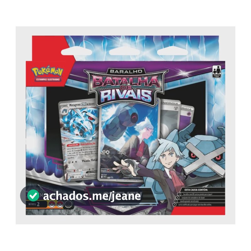 Deck Pokémon Batalha De Rivais - Steven Idioma Português Copag
