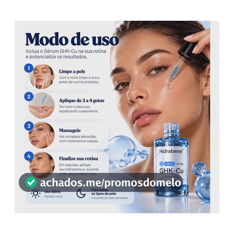Sérum Facial Ghk-cu Peptídeo De Cobre - Hidrabene 30ml