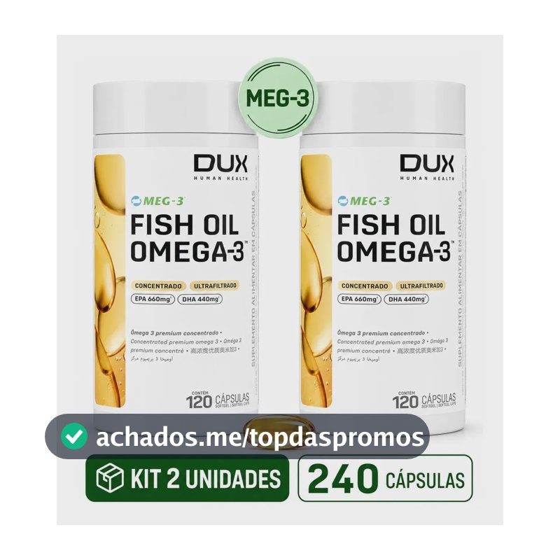 Kit 2 Dux Ômega 3 Sem Sabor 120 Caps