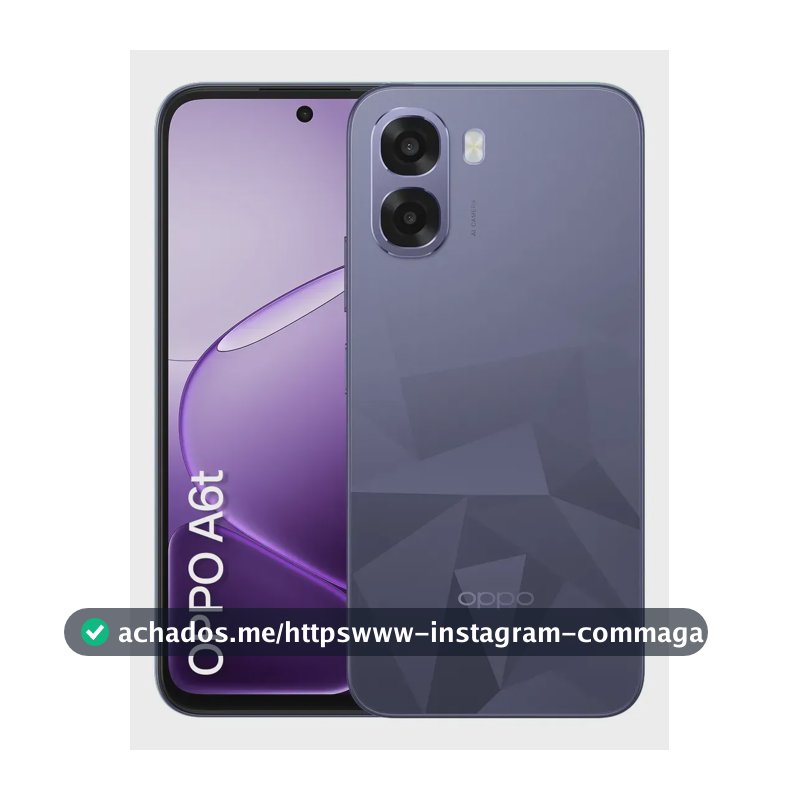 Smartphone OPPO A6t 128GB 12GB RAM (4GB + 8GB RAM Virtual) Bateria Gigante 6500 mAh Câmera AI Violeta