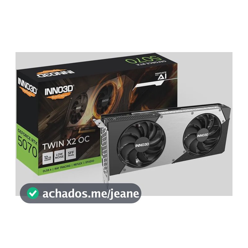 Placa de Vídeo Nvidia RTX 5070 Twin X2 OC 12GB GDDR7 4K HDMI 3 DisplayPort