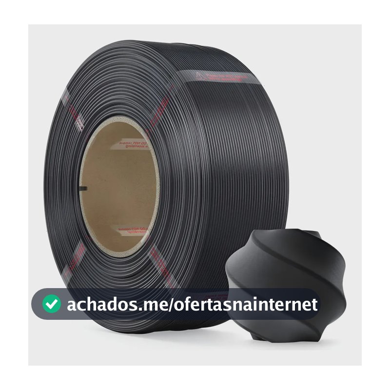 Filamento Pla Lite Bambu Lab Refil Sem Carretel Preto 1 Kg