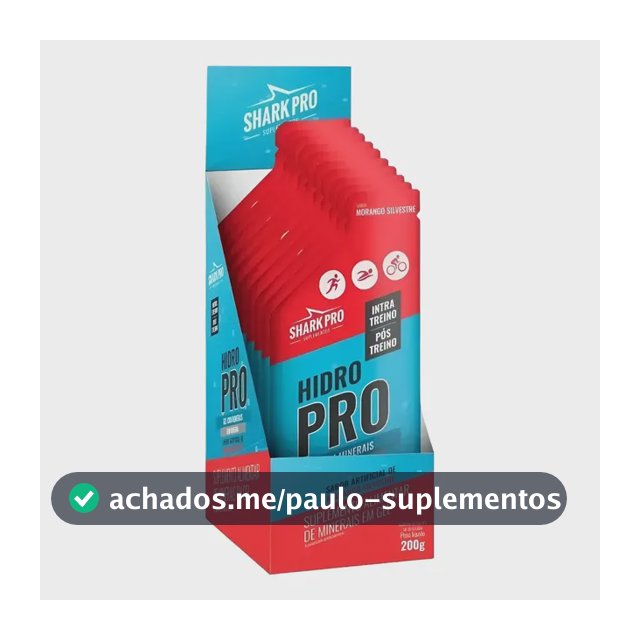 Shark Up Hidro Pró Gel Repositor Hidroeletrolítico 10 Sachês Morango Silvestre